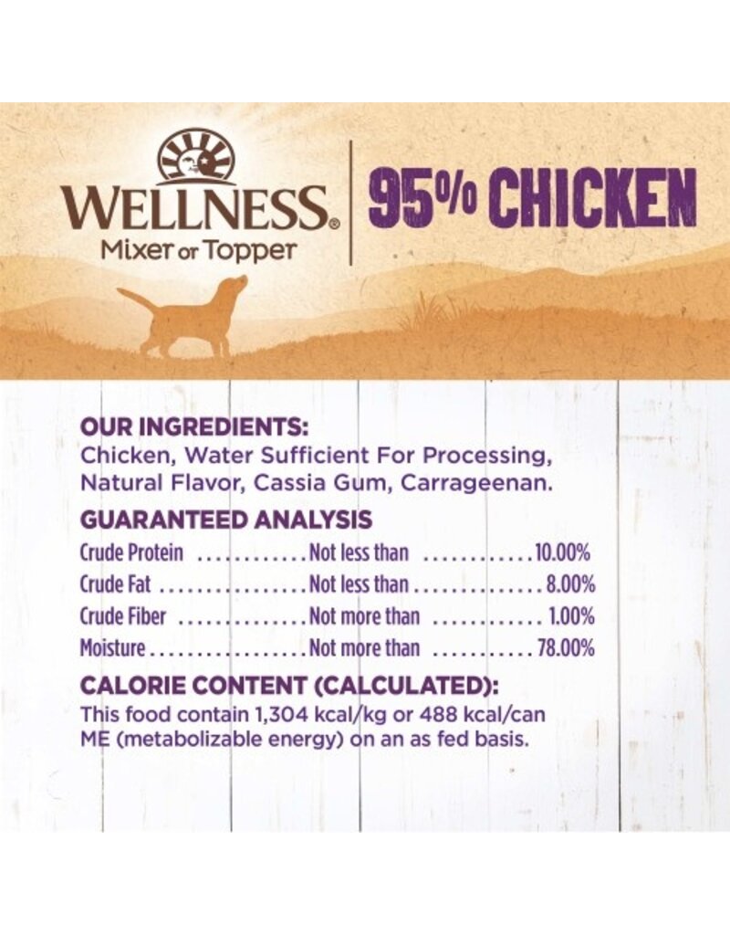 Wellness Wellness Mixer/Topper 95% Chicken Grain Free Wet Dog Food 13.2 oz Can