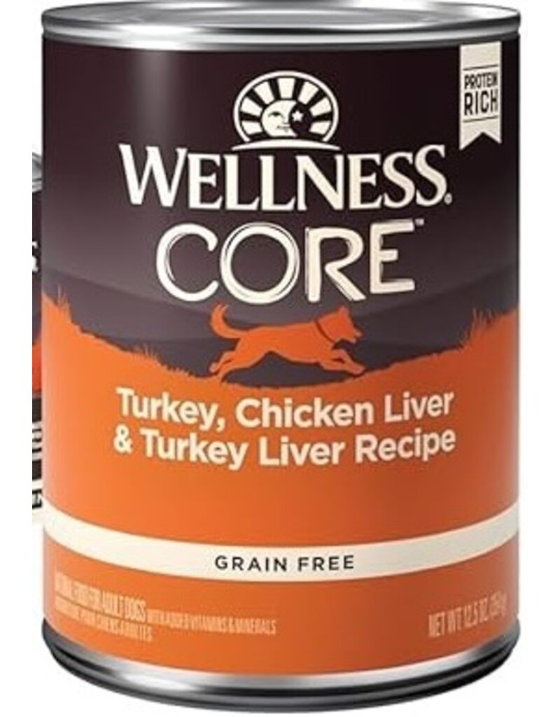 Wellness Wellness Core Grain Free Turkey, Chicken Liver & Turkey Liver Recipe Canned Dog Food 12.5 oz   can