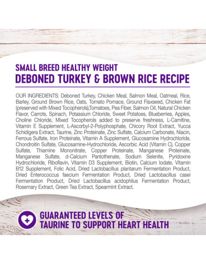 Wellness Wellness CH Small Breed HW Turkey/Brown Rice 4lb