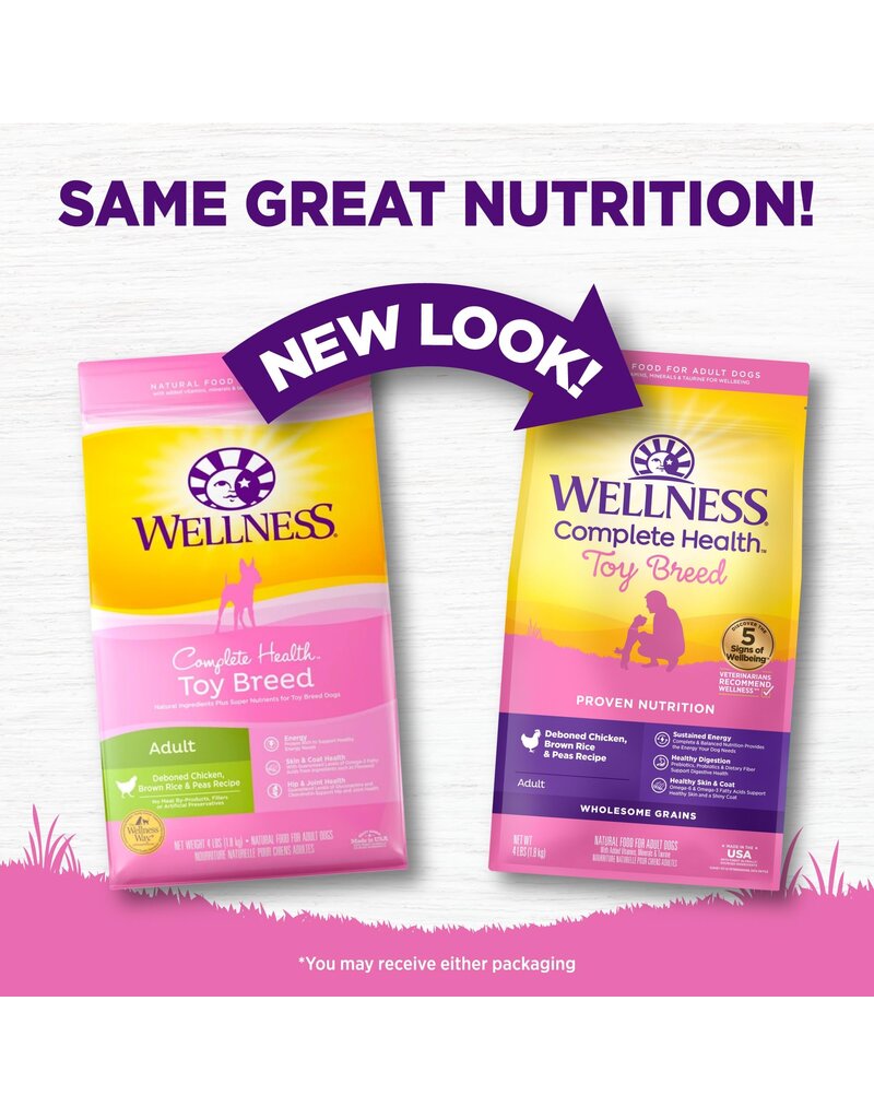 Wellness Wellness CH Toy Breed Chicken, Brown Rice & Peas 4lb