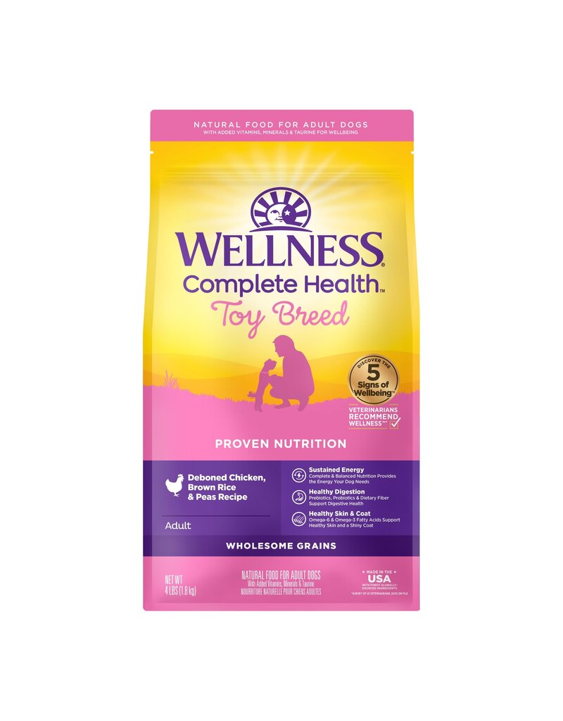 Wellness Wellness CH Toy Breed Chicken, Brown Rice & Peas 4lb