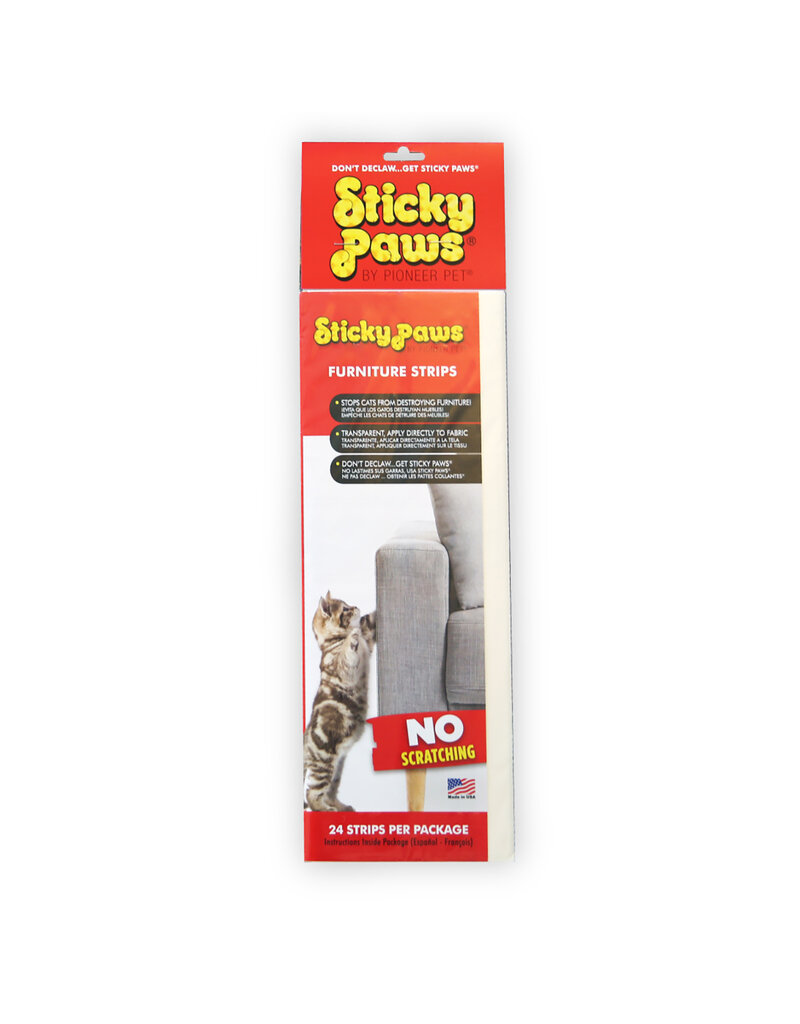 Pioneer Sticky Paws Cat Deterrent Furniture Strips 24pk