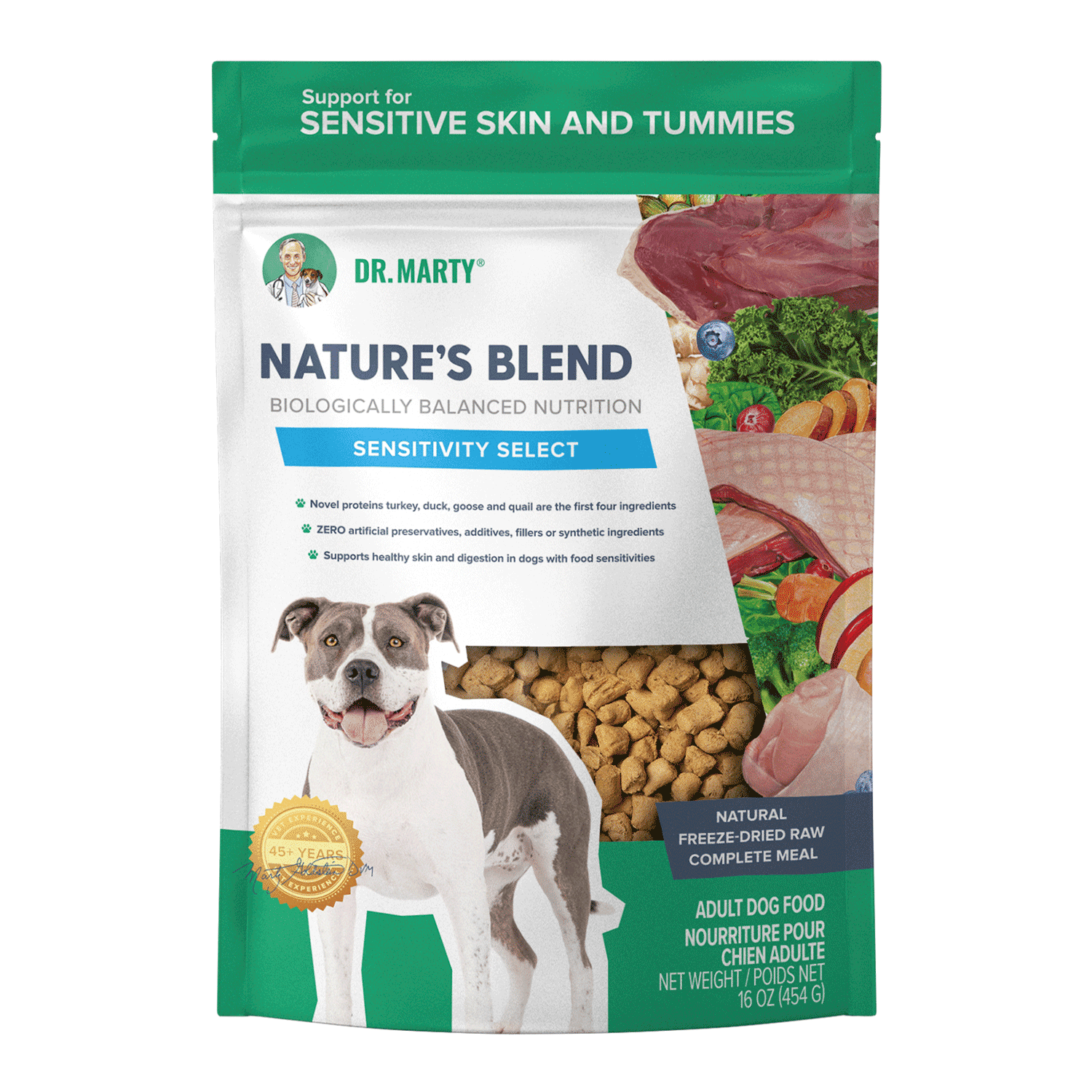 Dr Marty's Freeze Dried Nature's Blend Sensitive Dog Food 48 Oz - Noah ... - Raw Dog Food For Seizure Control