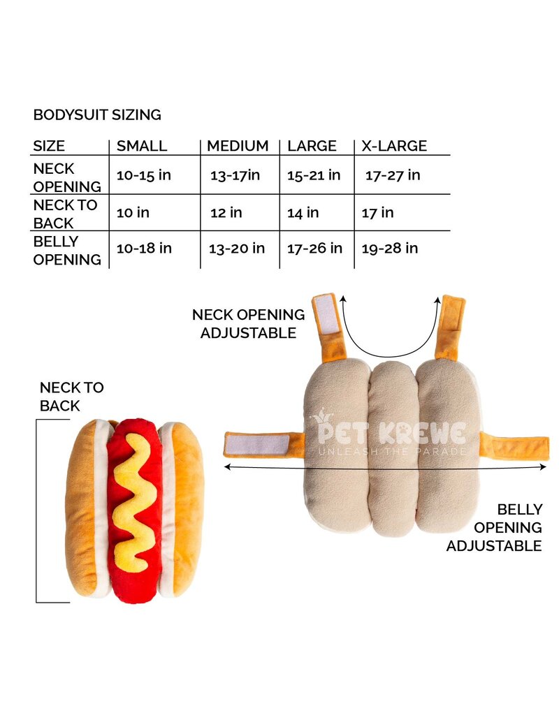 Pet Krewe Pet Krewe Hot Dog Costume