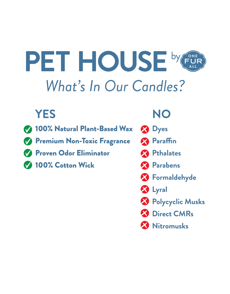Pet House by One Fur All Pets Pet House Candle Summer Scents 9oz
