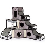 Prevue Pet Prevue Catville Cat Tower Gray Print