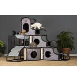 Prevue Pet Prevue Catville Cat Tower Gray Print