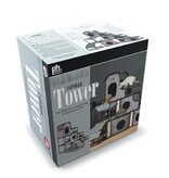 Prevue Pet Prevue Catville Cat Tower Gray Print