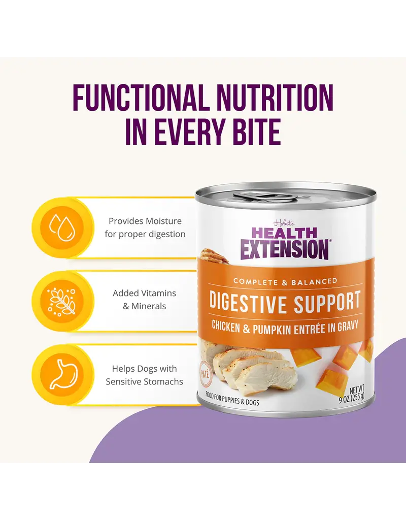 Health Extension Health Extension Digestive Chicken & Pumpkin Dog Food Can 9 Oz
