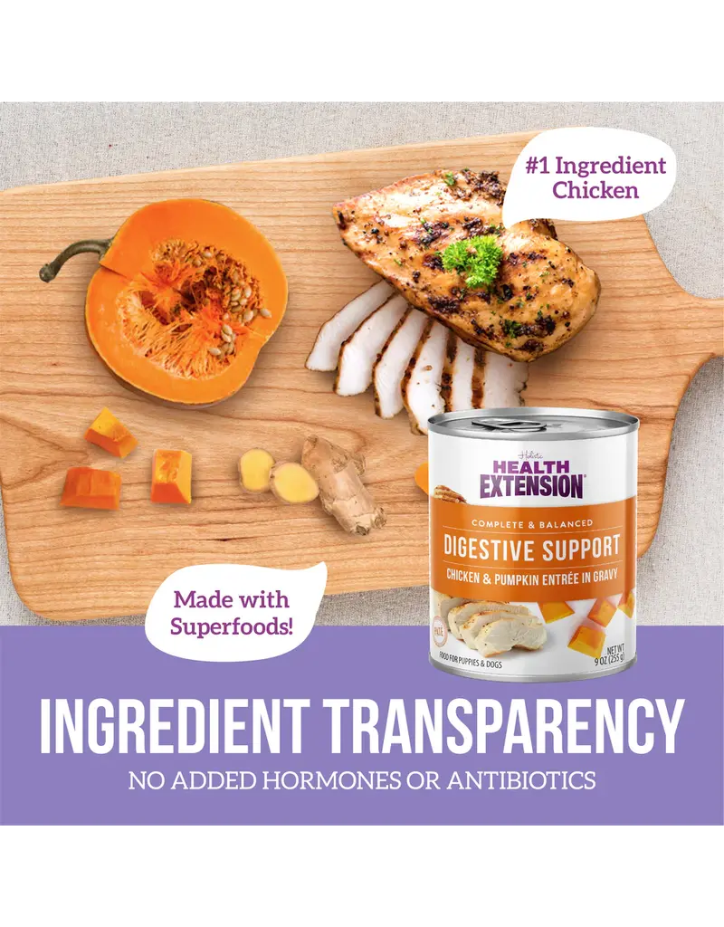 Health Extension Health Extension Digestive Chicken & Pumpkin Dog Food Can 9 Oz