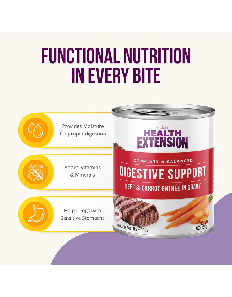 Health Extension Health Extension Digestive Beef & Carrot Dog Food Cans 9 Oz
