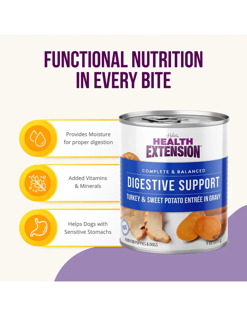 Health Extension Health Extension Digestive Turkey & Sweet Potato Dog Food Cans 9 Oz
