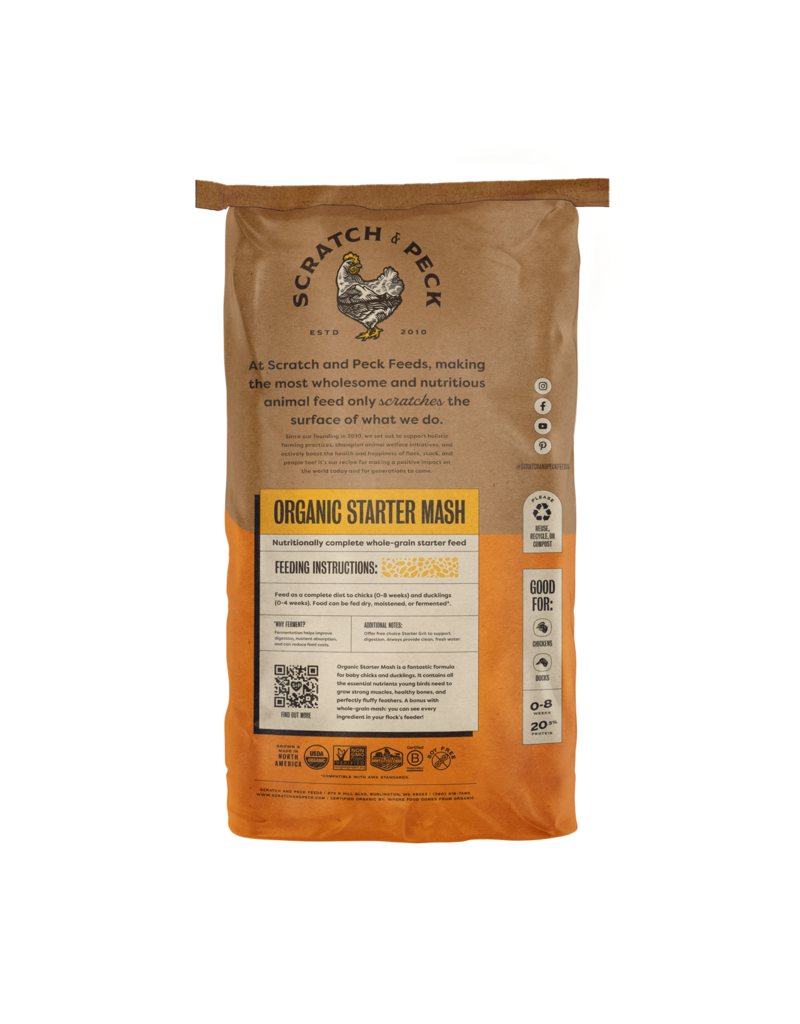 Scratch and Peck Scratch & Peck Organic Chicken & Duck Starter Mash 10 Lb