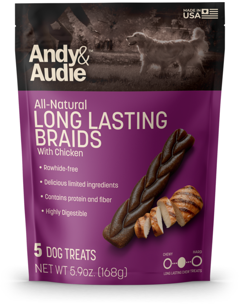 Andy and Audie Andy & Audie Long Lasting Braids Dog Treat