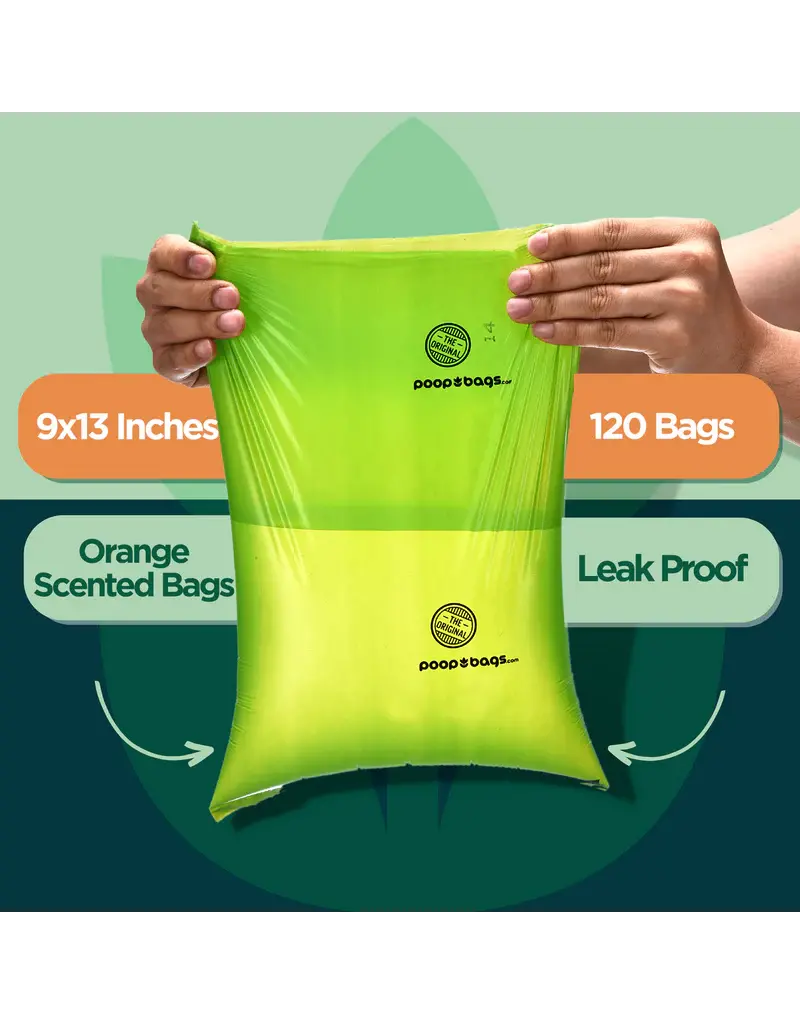 The Original Poop Bags Biobased Countdown Rolls Poop Bags Orange Scented 8 Pk 15 Ct