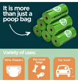 The Original Poop Bags Biobased Countdown Rolls Poop Bags Orange Scented 8 Pk 15 Ct