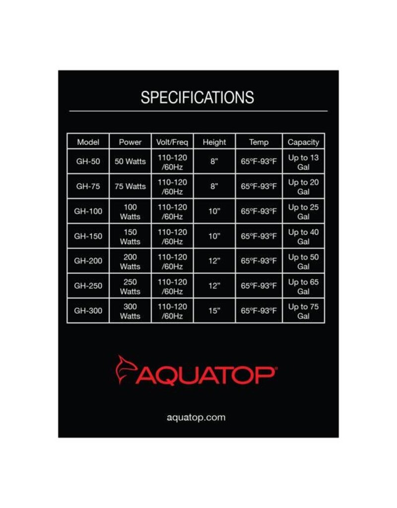 Aquatop Aquatop Submersible Glass Heaters