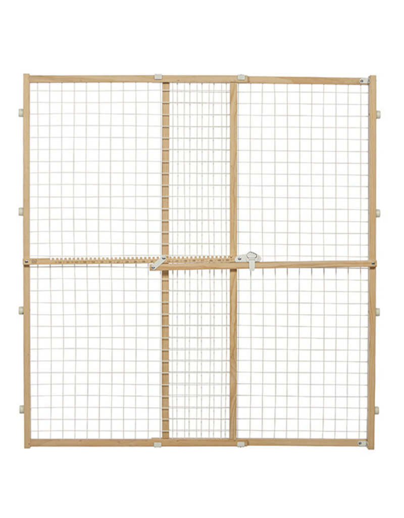 MidWest Wood and Wire Mesh Pet Gate 44x29-50 In