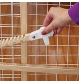 MidWest Wood and Wire Mesh Pet Gate 44x29-50 In