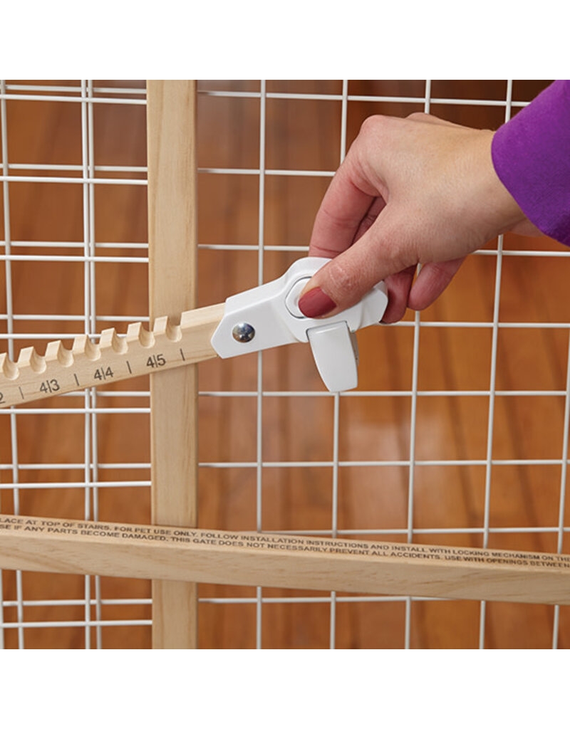 MidWest Wood and Wire Mesh Pet Gate 44x29-50 In