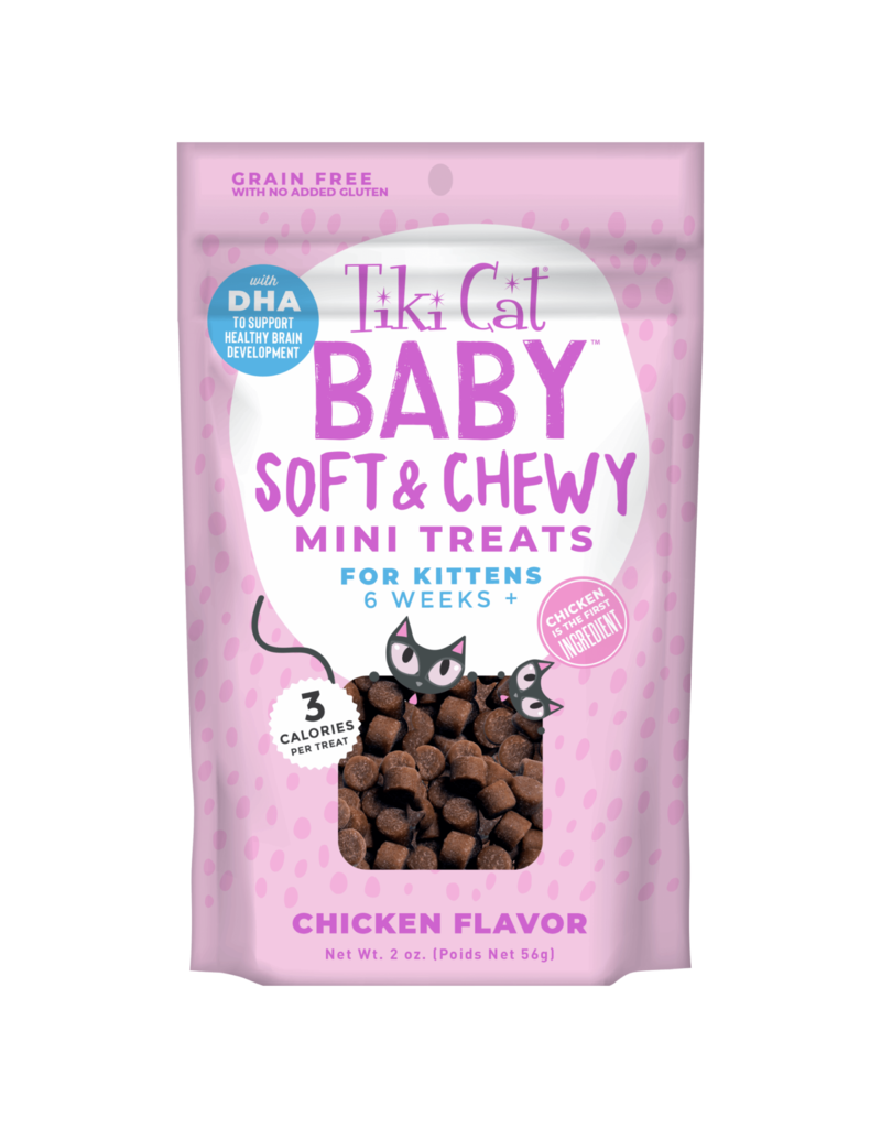 Tiki Pet Tiki Cat Baby Soft & Chewy Chicken Treats for Kittens 2 Oz