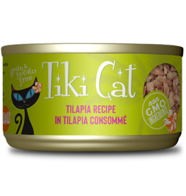 Tiki Pet Tiki Cat Luau Tilapia in Consommé 2.8Oz can