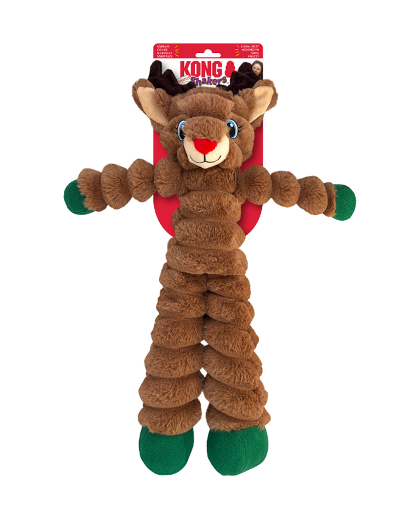Kong Company Kong Holiday Shakers Crumples Reindeer Dog Toy XL
