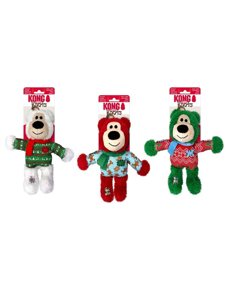 Kong Company Kong Holiday Knots Bears Asst Dog Toys Md/Lg