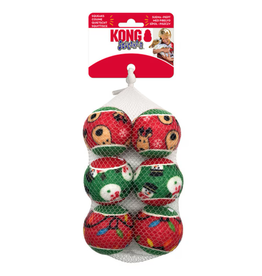 Kong Company Kong Holiday Squeakair Balls Med 6pk