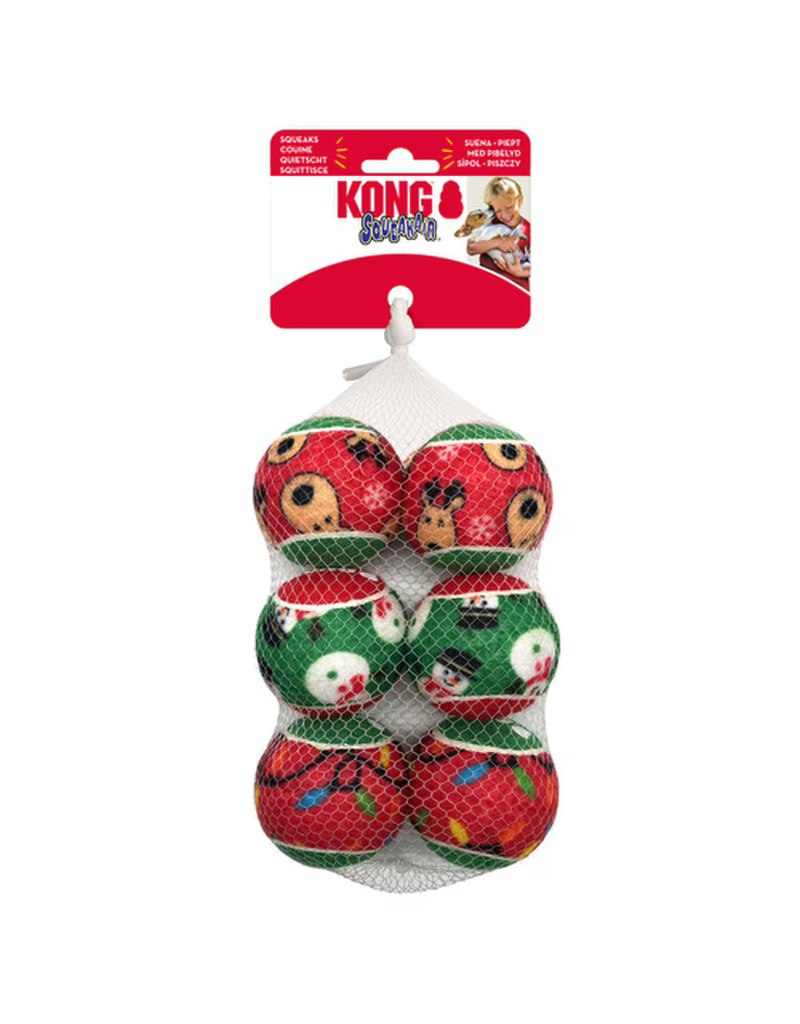 Kong Company Kong Holiday Squeakair Balls Med 6pk