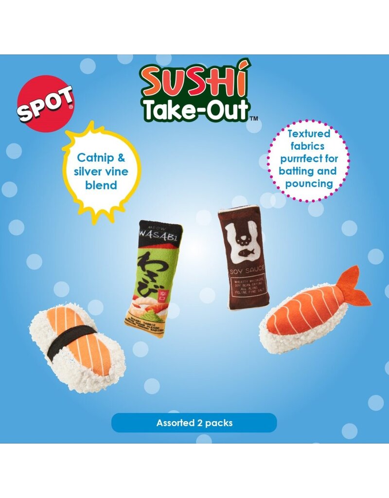 Ethical Pet Sushi Take Out Cat Toy 2 Pk