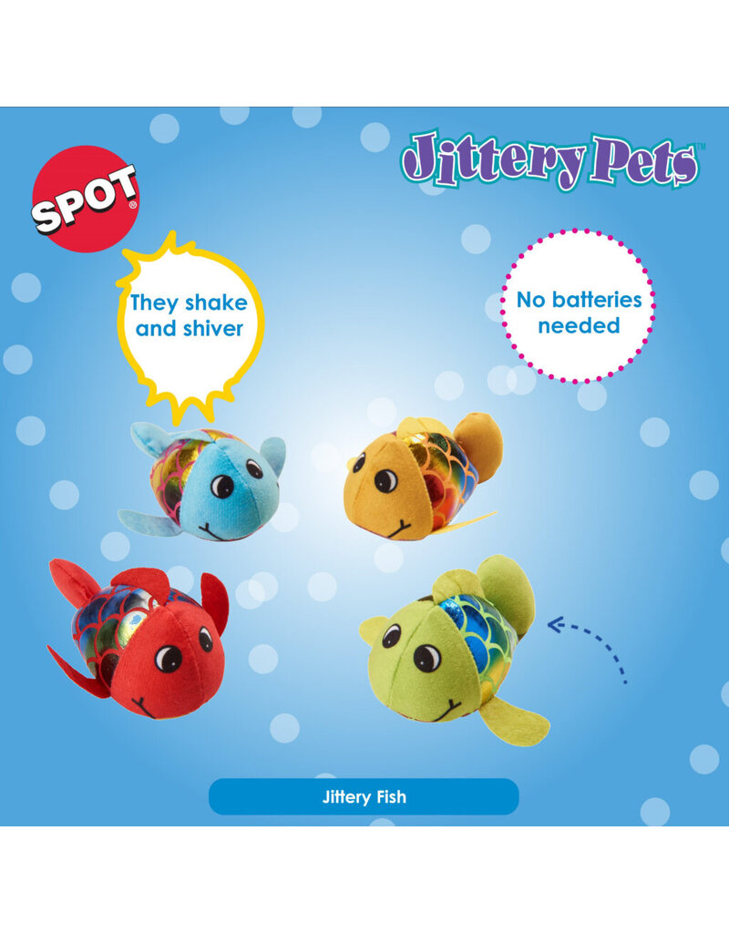 Ethical Pet Jittery Fish Asst Cat Toys 3 In