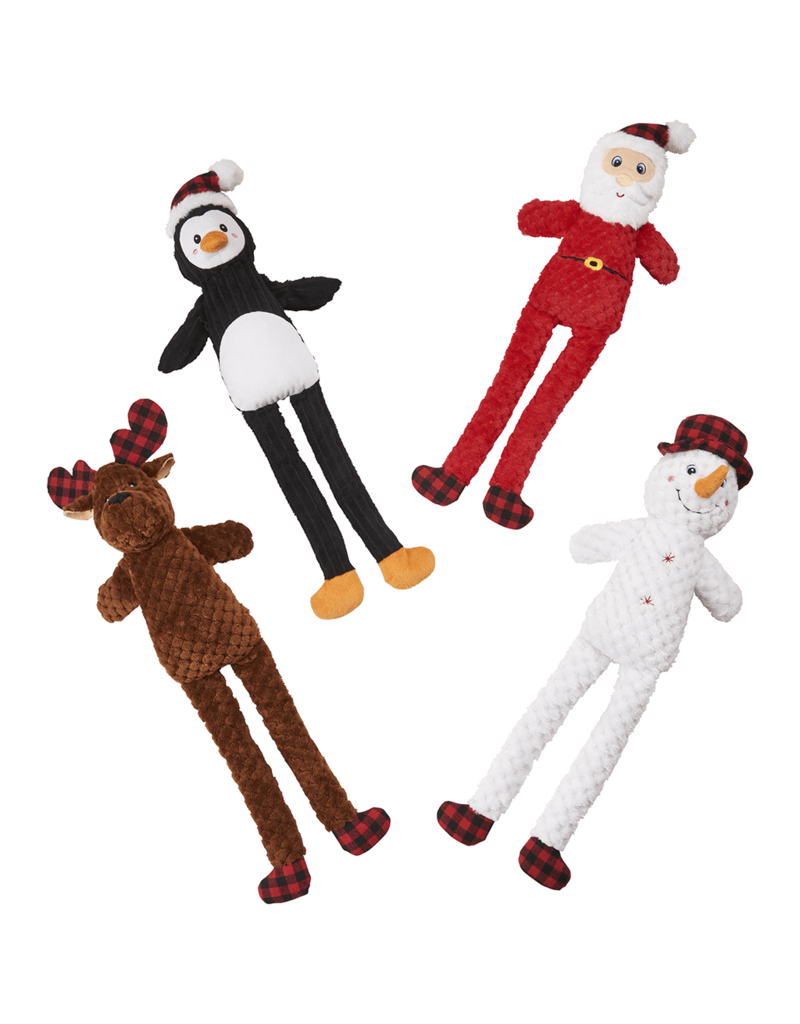 Ethical Pet Holiday Plaid Dog Long Legs Toys Asst 23 In