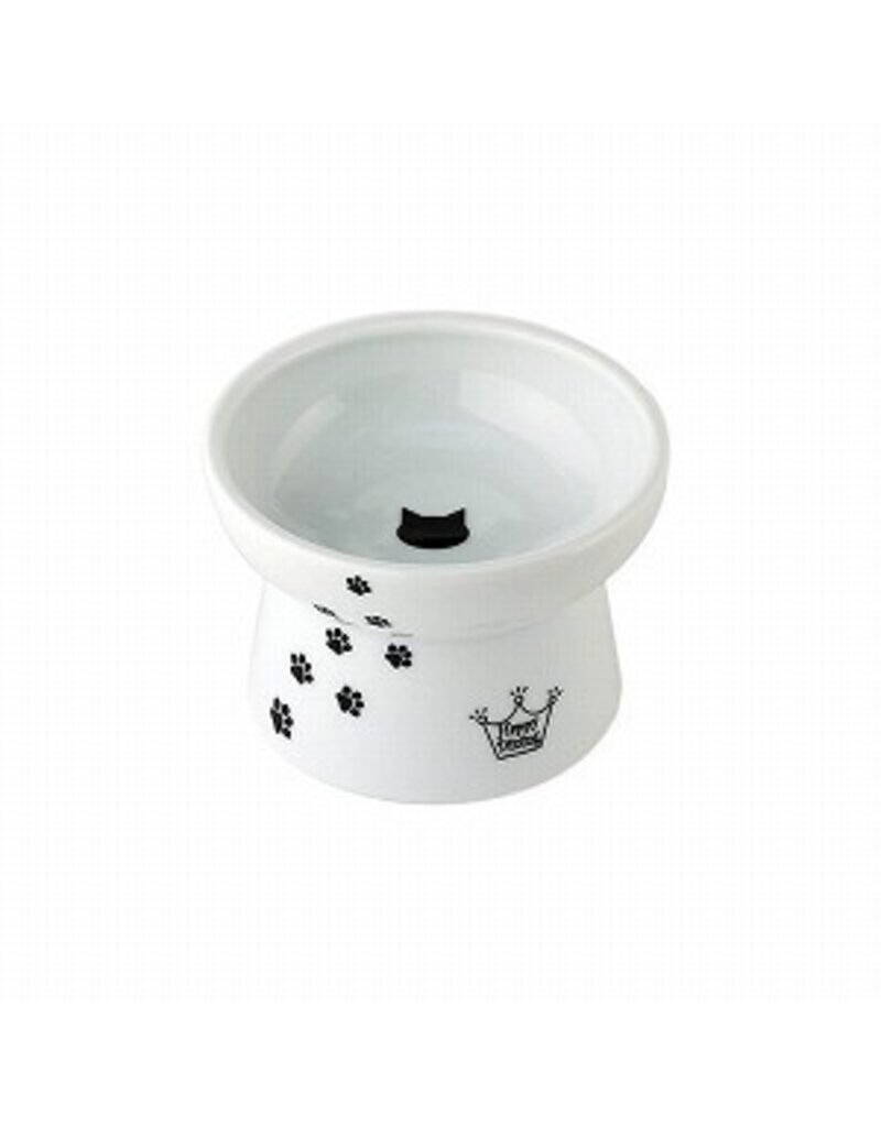 Necoichi Necoichi Extra Wide Raised Food Bowl Cat White