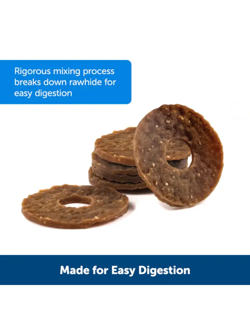 Petsafe Busy Buddy Natural Rawhide Rings Peanut Butter 16pk