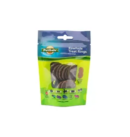 Petsafe Busy Buddy Natural Rawhide Rings Peanut Butter 16pk