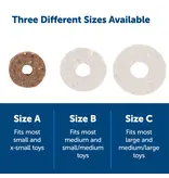 Petsafe Busy Buddy Natural Rawhide Rings Peanut Butter 16pk