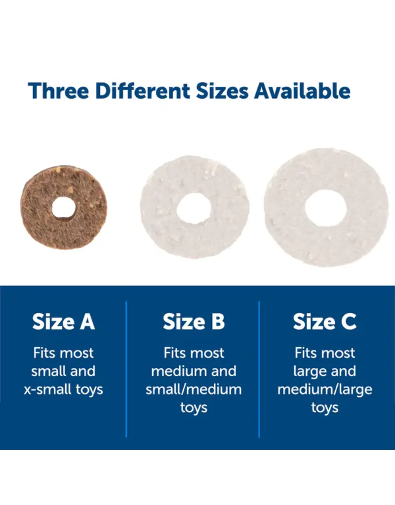 Petsafe Busy Buddy Natural Rawhide Rings Peanut Butter 16pk