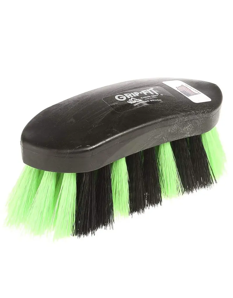 Decker Decker Grip Fit Equine Brush Lime Diamonds/Black