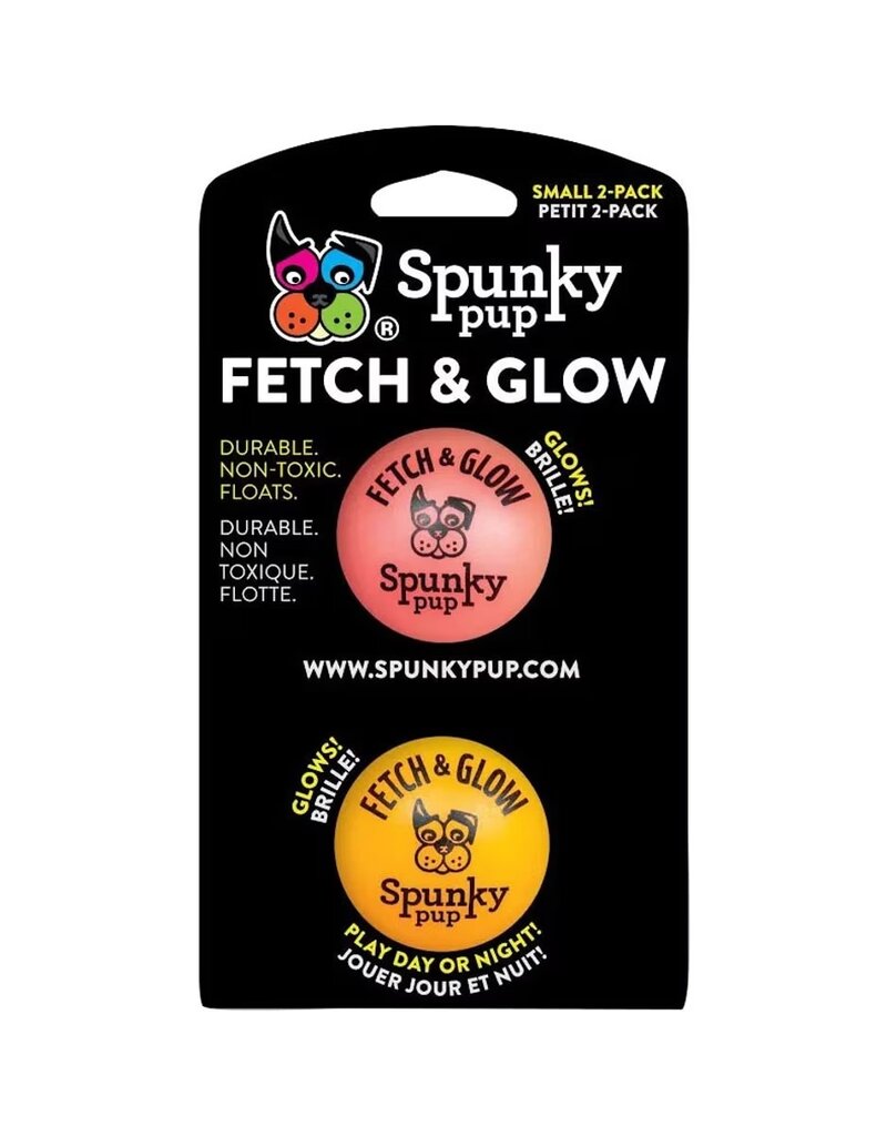 Spunky Pup Glowing Fetch Ball Dog Toy Small