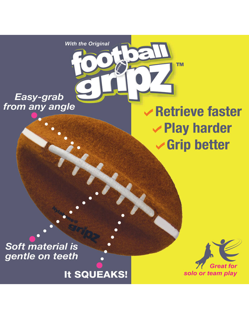 Nylabone Nylabone Power Play Gripz Sports Ball Football