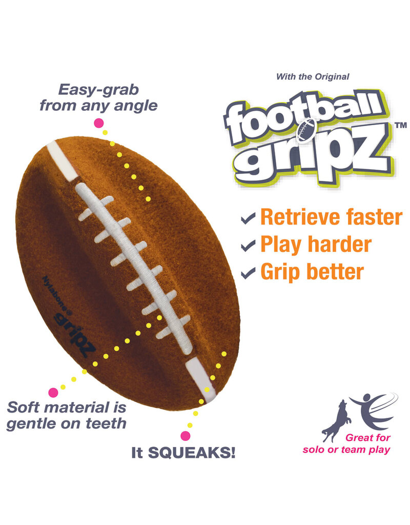 Nylabone Nylabone Power Play Gripz Sports Ball Football