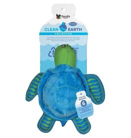 Spunky Pup Recycled Plush Chew Dog Toy Turtle Small