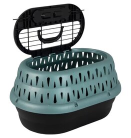Petmate Petmate Top Load Cat Kennel Black/Teal 19x13x10