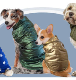 Fashion Pet Metallic Puffy Dog Coat