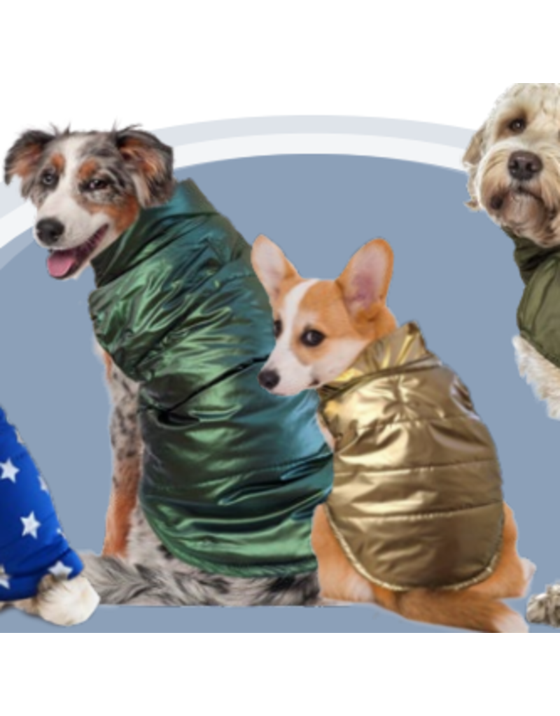 Fashion Pet Metallic Puffy Dog Coat