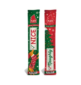 Plato Plato Holiday Thinkers Naughty or Nice Single Duck Dog Treat 1 Oz