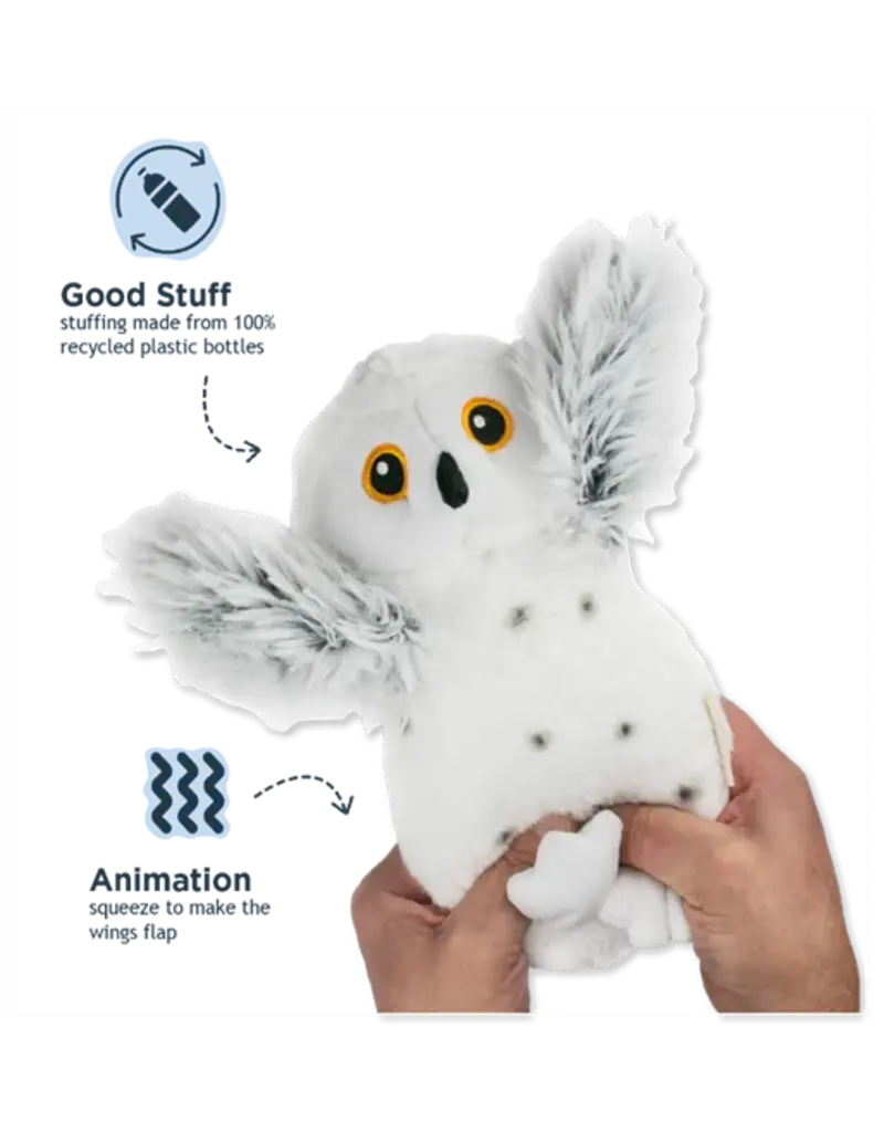 Tall Tails Tall Tails Animated Snow Owl Dog Toy 9 in