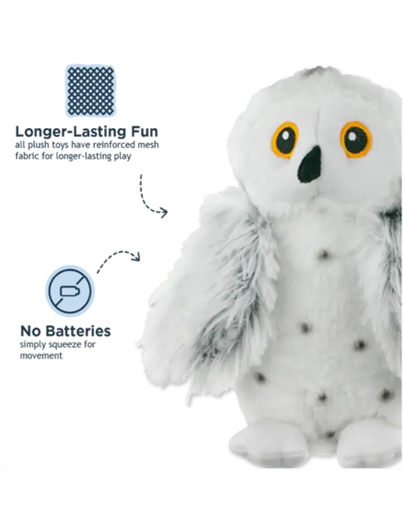 Tall Tails Tall Tails Animated Snow Owl Dog Toy 9 in