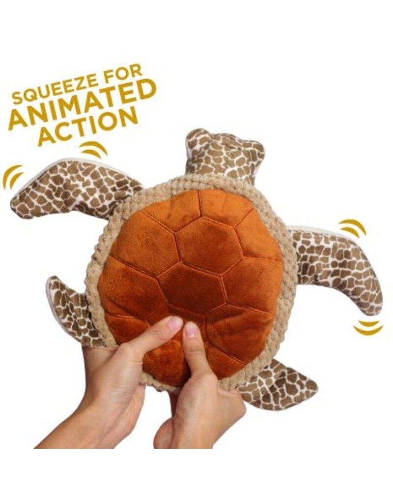 Tall Tails Tall Tails Dog Toy Animated Plush Sea Turtle 10In